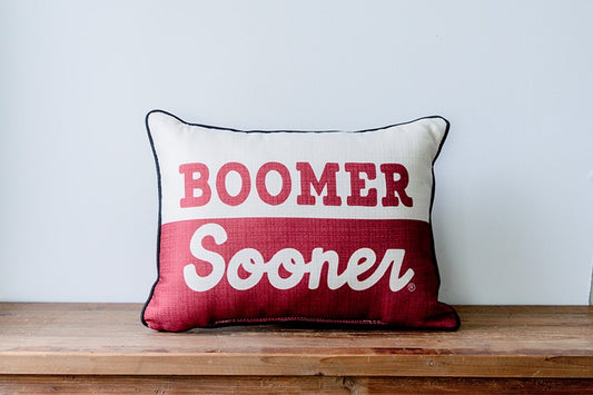 Oklahoma Sooners Halftone Pillow