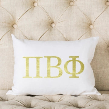 Sorority Gold Letter Pillow