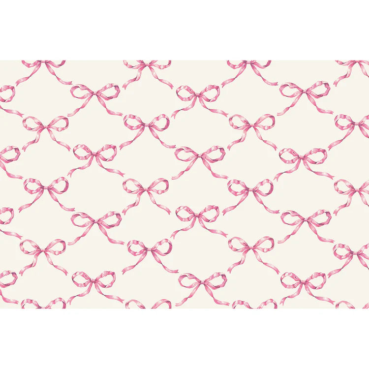 Pink Bow Lattice Placemat