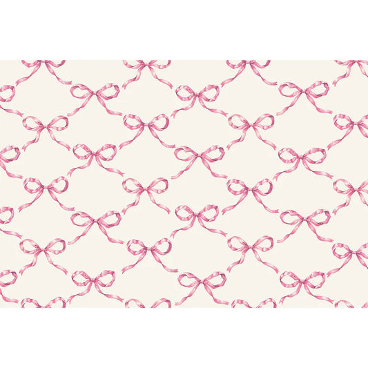 Pink Bow Lattice Placemat