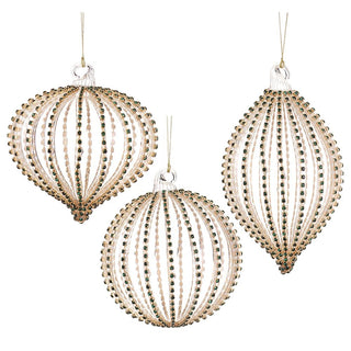 a group of ornaments on a white background