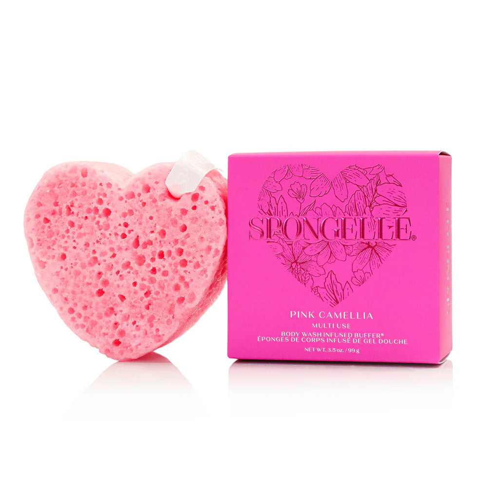 Pink Camellia | Heart Buffer Bath Sponge