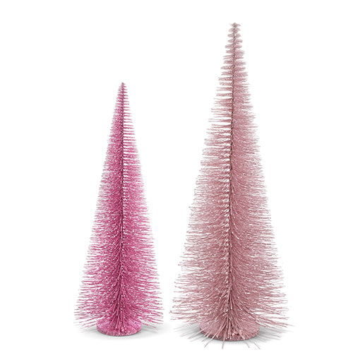 PINK BOTTLE BRUSH TREES 24"