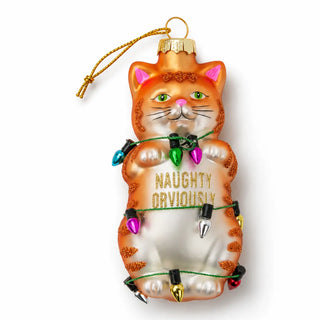 a cat shaped christmas ornament
