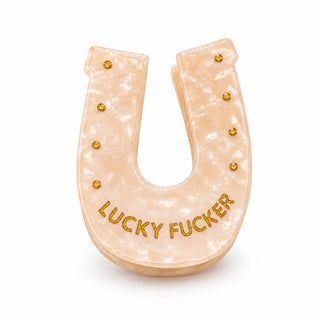 Lucky Fucker Horsehoe Hair Claw Clip