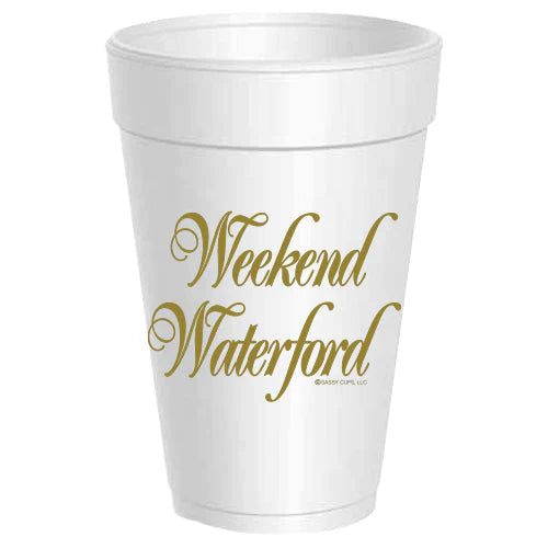 Weekend Waterford Styrofoam Cups