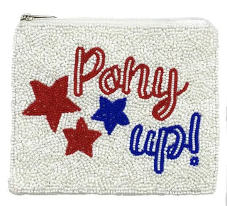 Pony Up Beaded Coin Purse