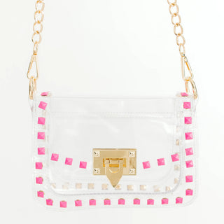 The Jackie Clear Purse - Assorted Color Studs