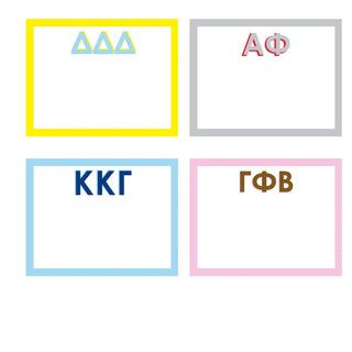 Sorority Greek Shadow Style Flat Notes