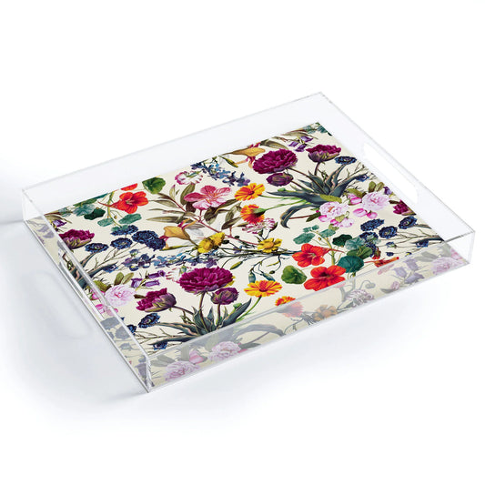 ACRYLIC TRAY- MAGICAL GARDEN V  BY BURCU KORKMAZYUREK