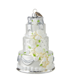 5.25" WEDDING CAKE ORNAMENT