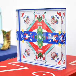 Smu Mustangs Acrylic Block Art