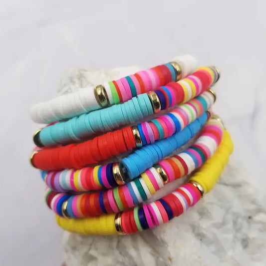 Heishi Bracelets Stretch Bracelet Set of 6