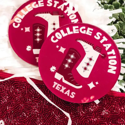 College Station, Texas Acrylic Drink Coaster