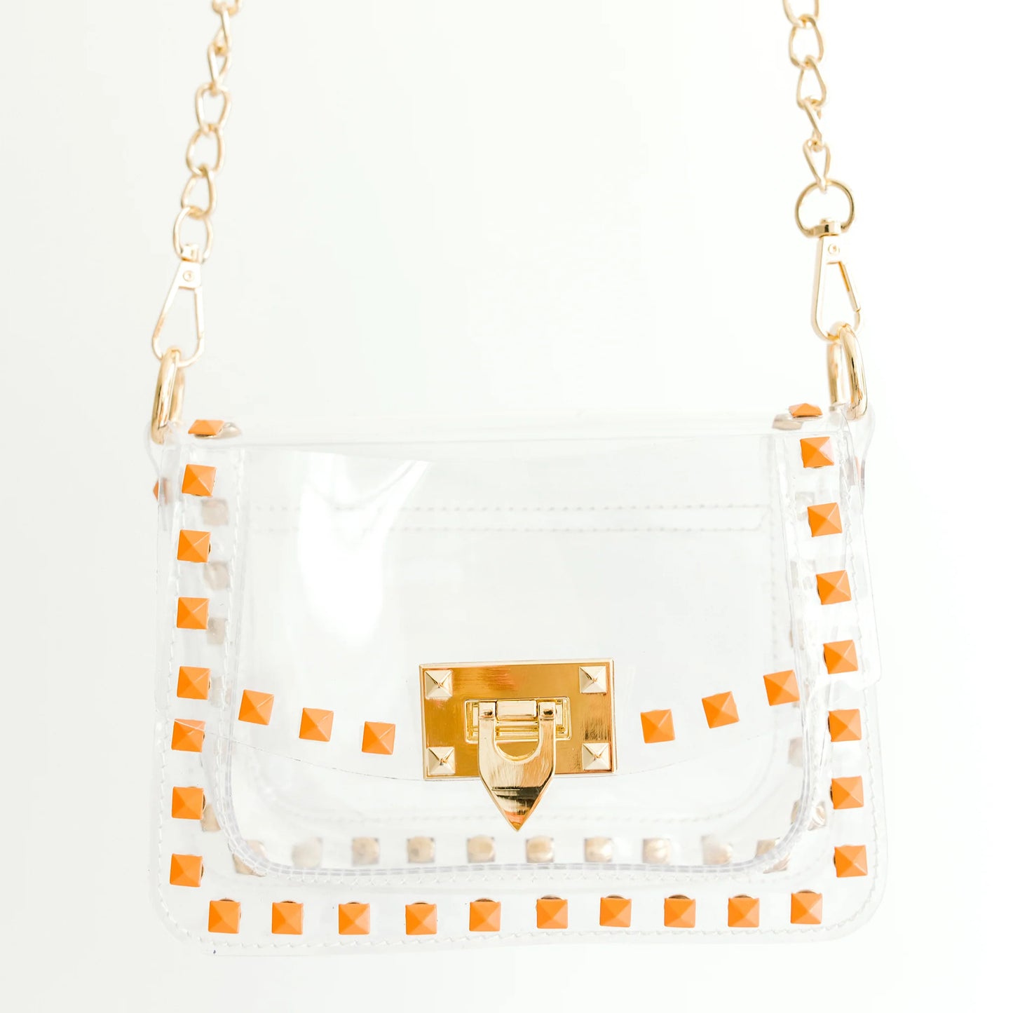 The Jackie Clear Purse - Assorted Color Studs