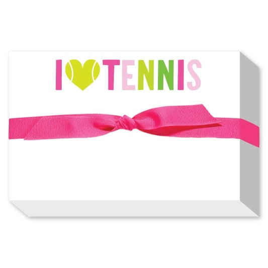 I Love Tennis Big and Bold Notepad