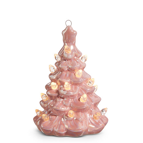 5" LIGHTED PINK VINTAGE TREE ORNAMENT