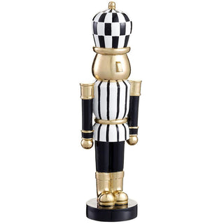a black and white nutcracker