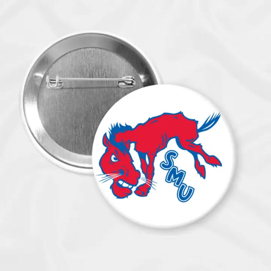 Smu Game Day Button | Retro Stang - 2.25"