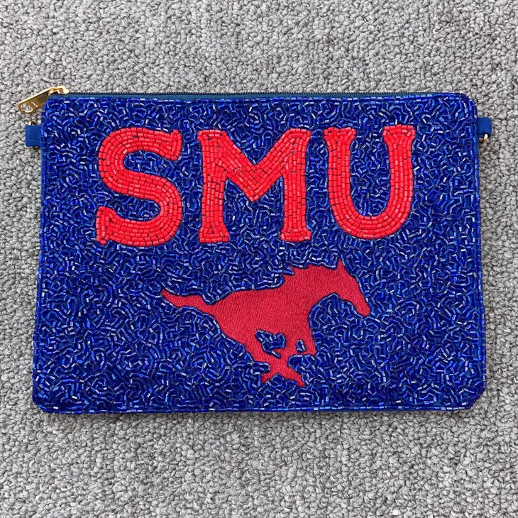 SMU Beaded Horse Pouch