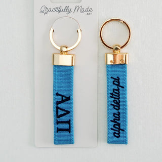 Sorority Embroidered Keychain
