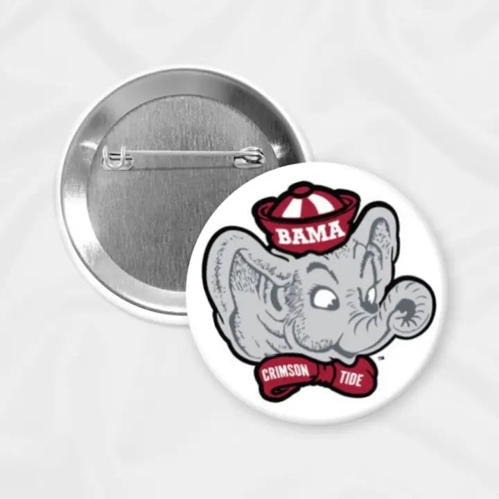 Alabama Game Day Button | Vintage Bow Tie Al - 2.25"