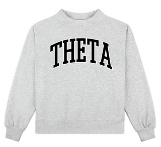Sorority Campus Mock Neck Sweatshirt
