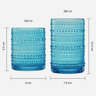 Hobnail Drinking Glasses Colored