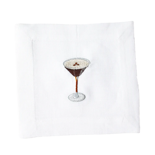 Happy Hour Embroidered Cocktail Napkins