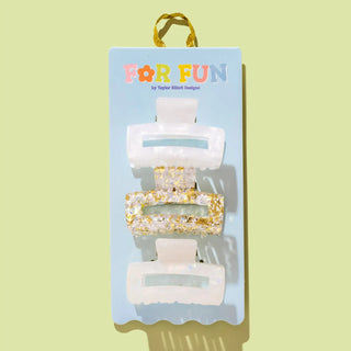 Pearl Claw Hair Clip Set