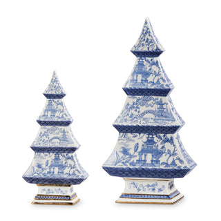 BLUE CHINOISERIE TREES- 9"/ 12.5"