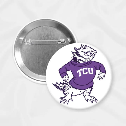 Tcu Game Day Button | Retro Froggy - 2.25"