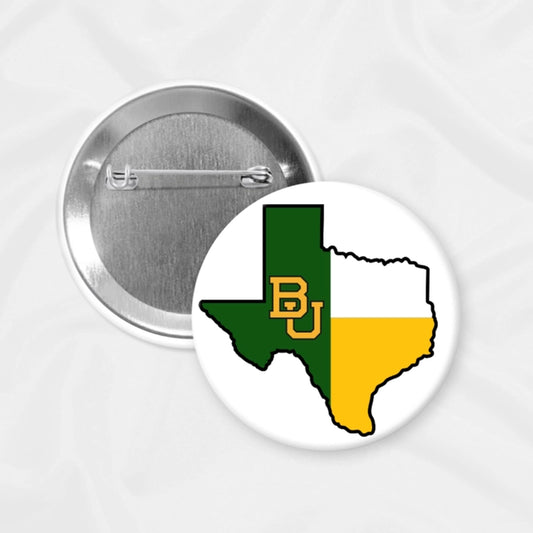 Baylor Game Day Button | Baylor Texas Flag - 2.25"