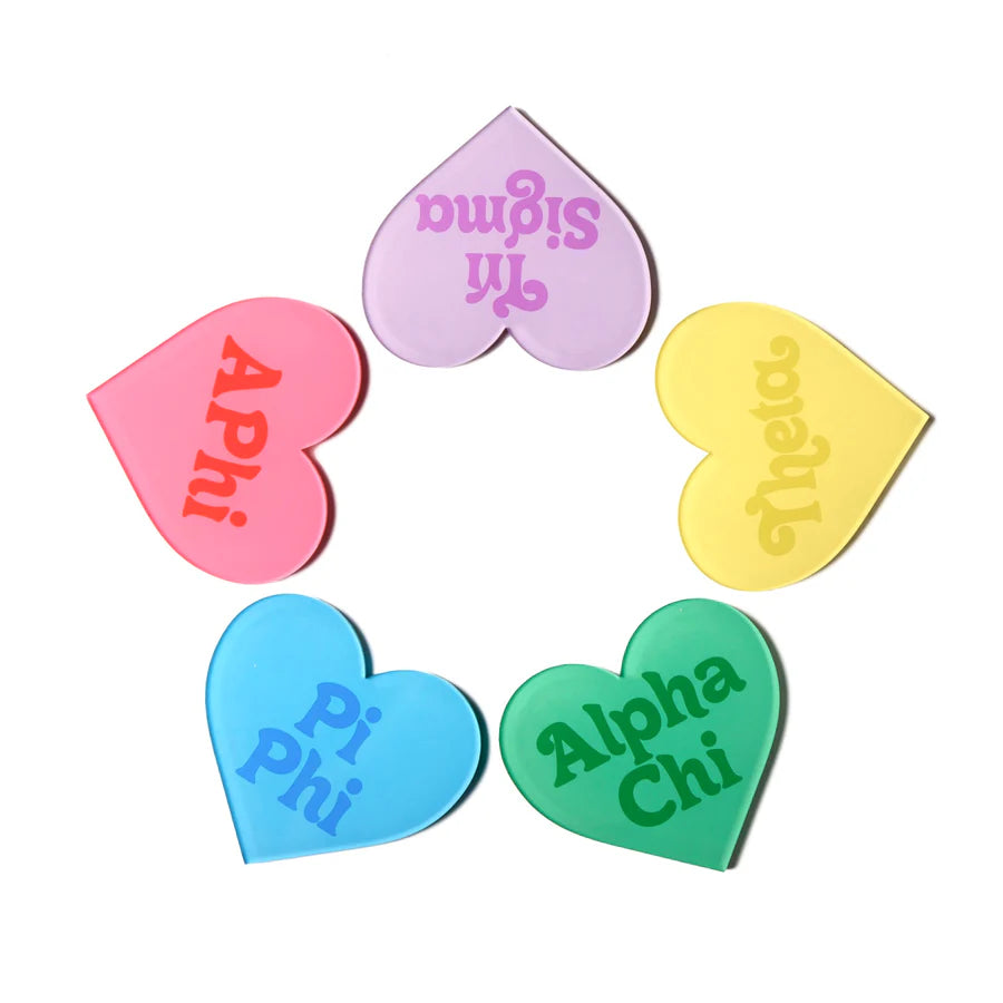 Double Sided Acrylic Heart Coaster