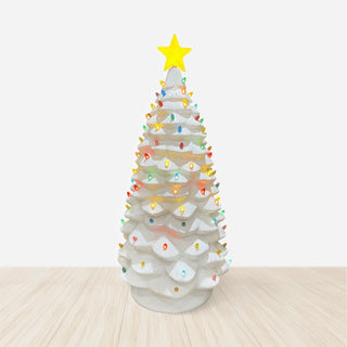 Lit White Tree with Adapter