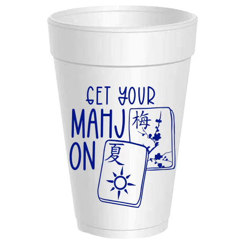 Get Your Mahj-on Styrofoam Cups