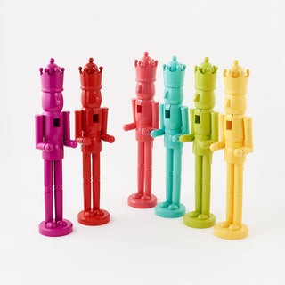 a group of colorful plastic toy figures