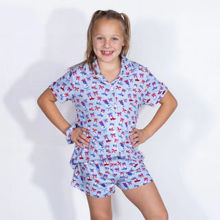 Girl's Boot N' Bows Sleep Shorts Set