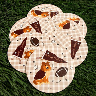 College Station Football Game Day Paper Coasters