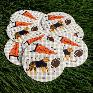 Auburn Football Game Day Paper Coasters