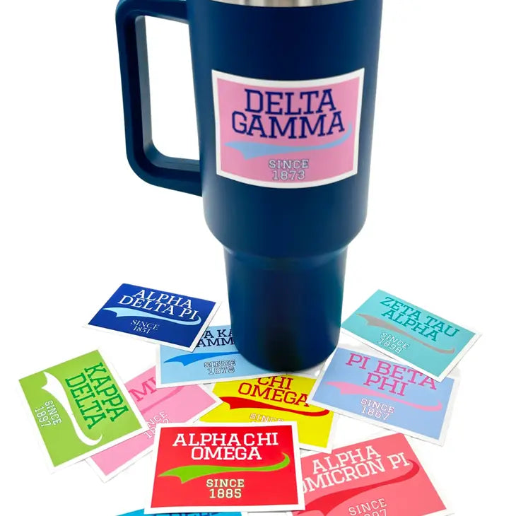 Collgiate Loop Sticker Sorority Sticker - Collegiate Design – Navy Blooms