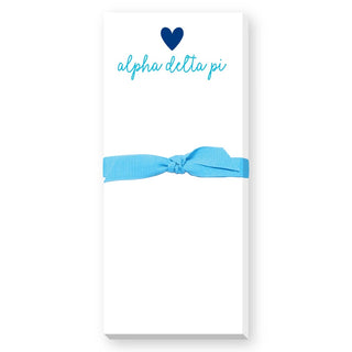 Sorority Greek Heart Skinny Notepad