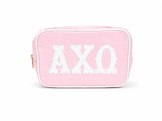 Sorority Appliqued Vinyl Cosmetic Bag