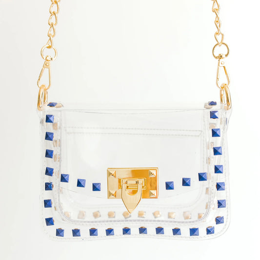 The Jackie Clear Purse - Assorted Color Studs