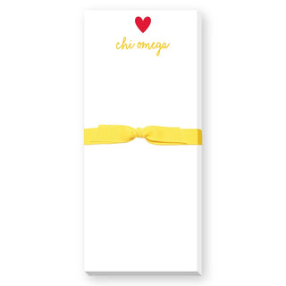 Sorority Greek Heart Skinny Notepad