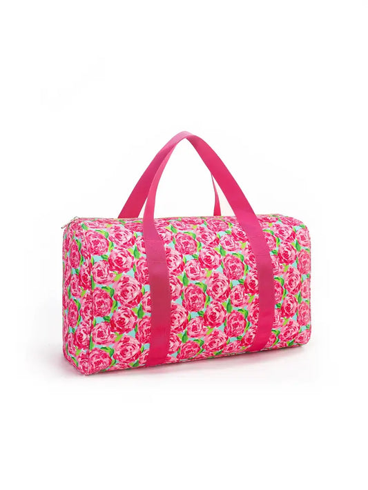 Kids Travel Portable Floral Duffel Bag