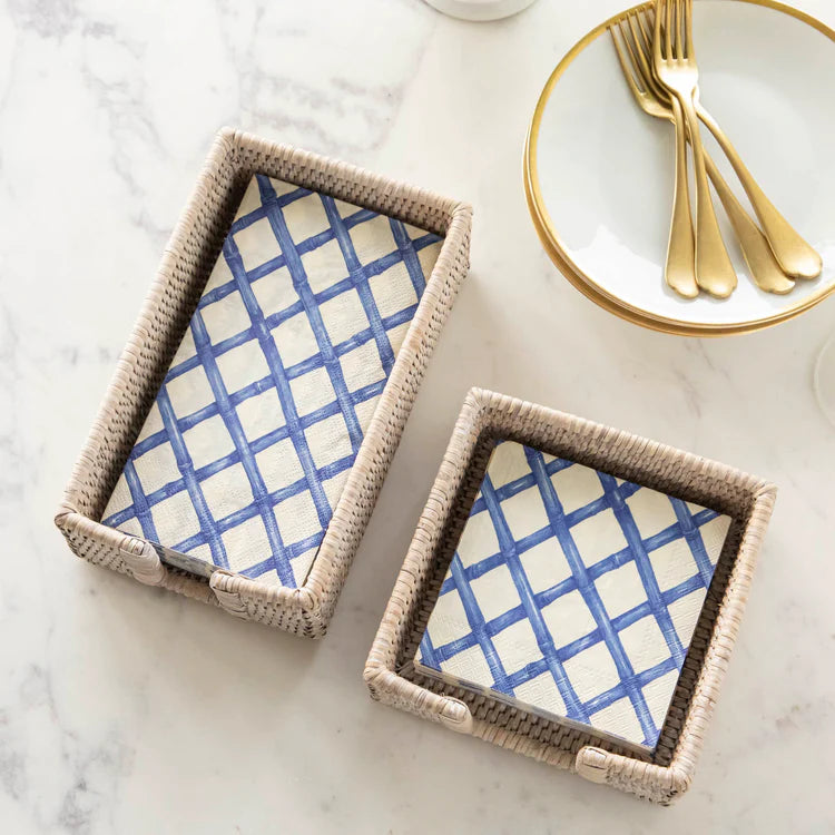 Blue Lattice Guest Napkins