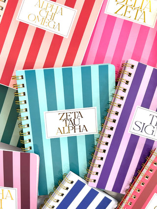 Stripe Sorority Notebook