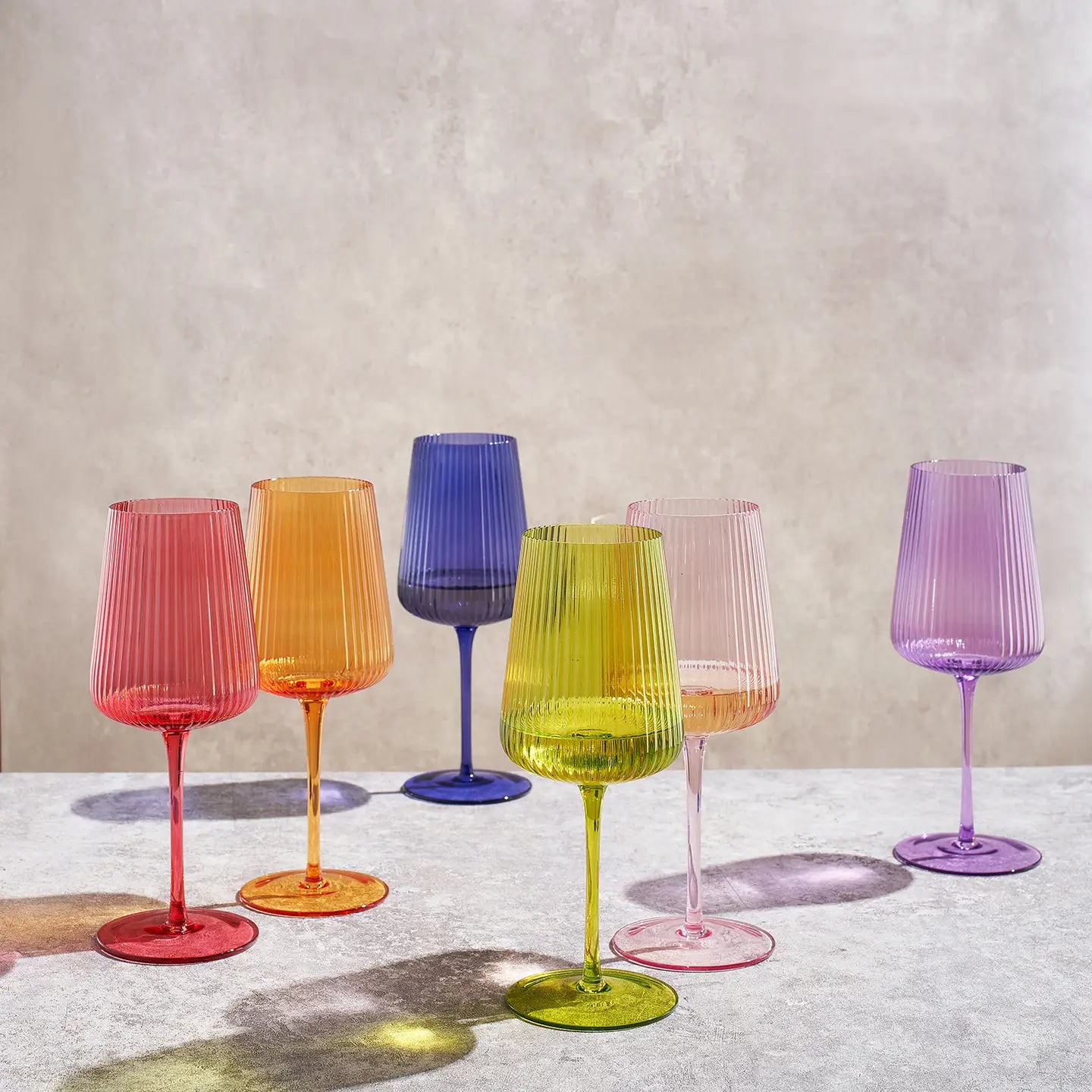 Ribbed Bright Colored Wine