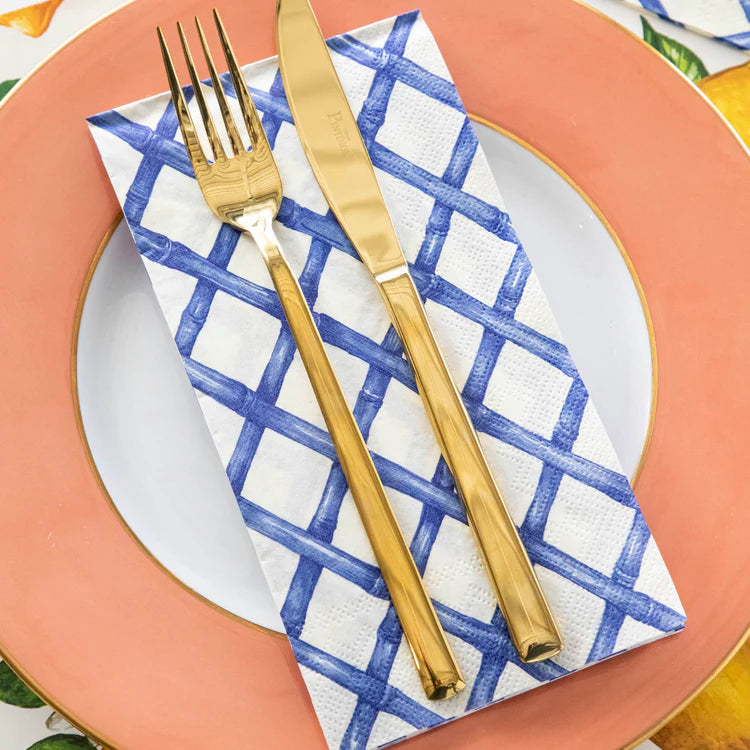 Blue Lattice Guest Napkins